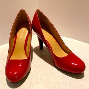 Nine West -Red Patent heels, size 8.5, lightly used
